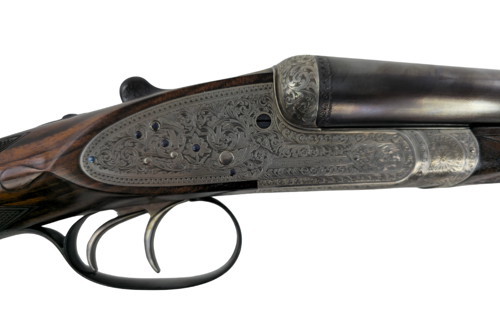 gebr. WILLIAM EVANS Ltd. of London, Doppelflinten-Paar Nr. 1 & 2 mit Holland&Holland Seitenschlösser, Doppelabzug mit Ejektor, LL71cm mit Fixchoke im Lederkoffer mit Zubehör, Zustand: Sehr gut – Bild 9